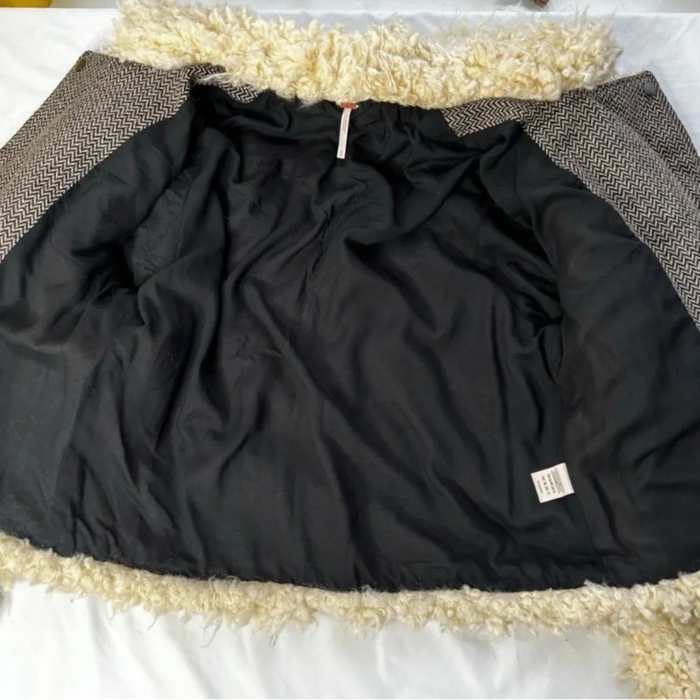 Free people Cream Shearling moto Jacket - Picture 3 of 6